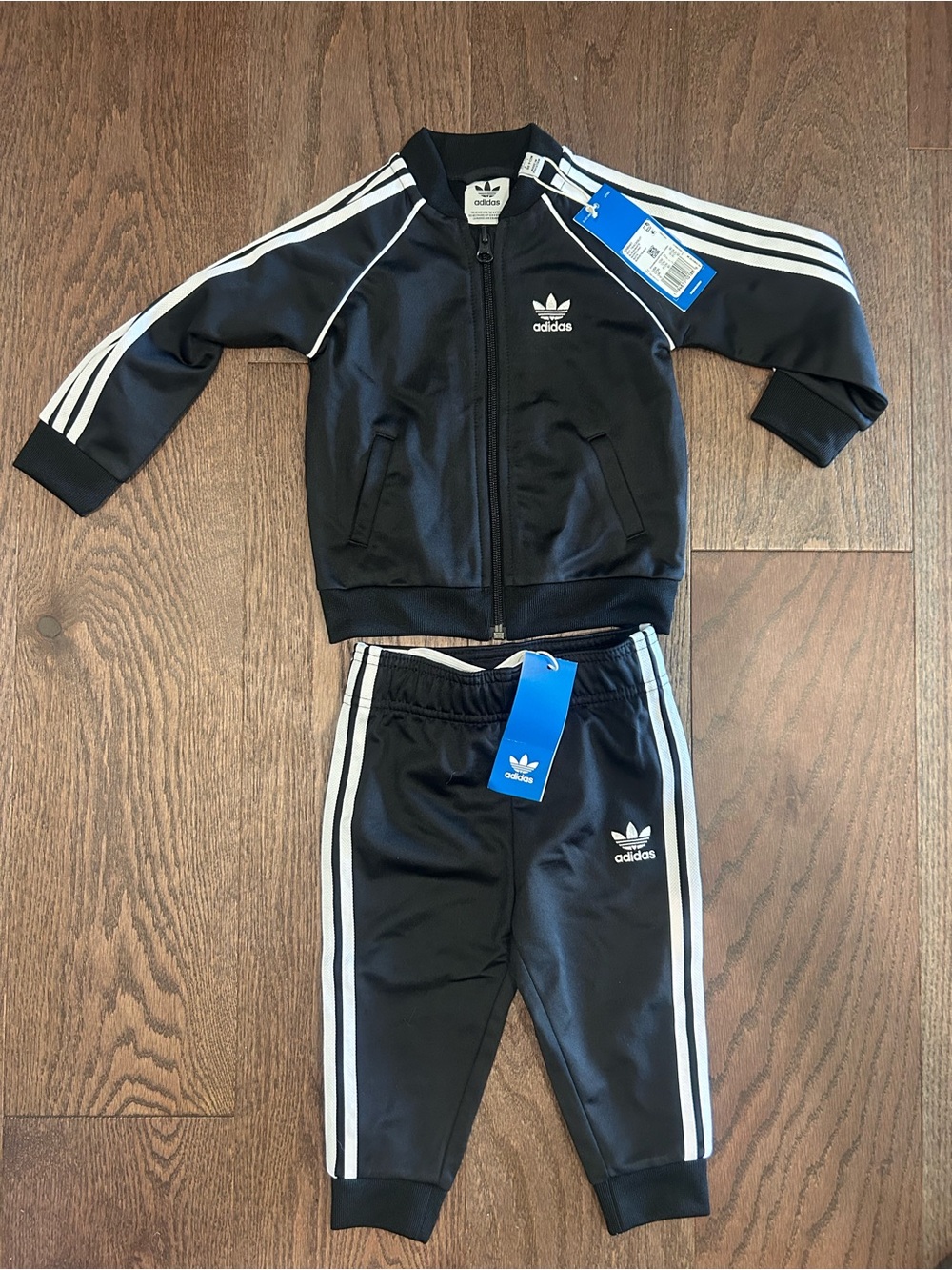 NWT Adidas Size 12 month Boy's 2 Piece Tracksuit Set